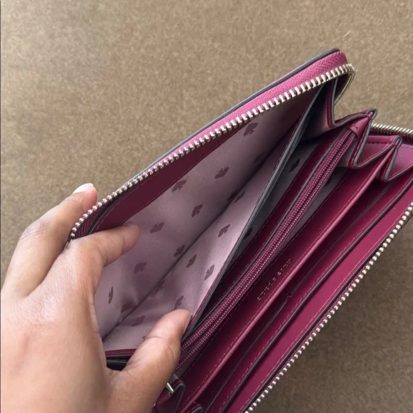 Kate Spade Pink Saffiano Leather Wallet - Picture 9 of 10